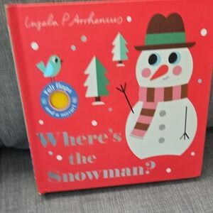 Where's the Snowman? – Red Holiday Board Book for Kids